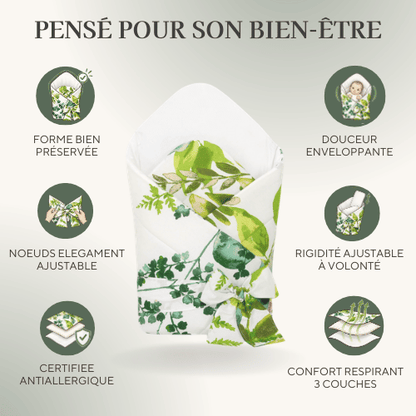 Duéa — Nid bébé rigidifié réversible avec nœud