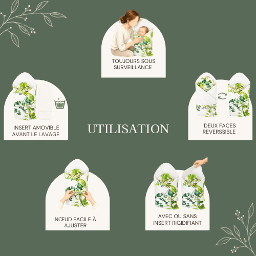 Duéa — Nid bébé rigidifié réversible avec nœud