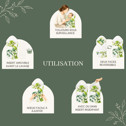 Duéa — Nid bébé rigidifié réversible avec nœud