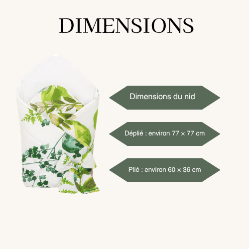 Duéa — Nid bébé rigidifié réversible avec nœud