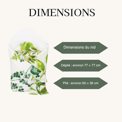Duéa — Nid bébé rigidifié réversible avec nœud