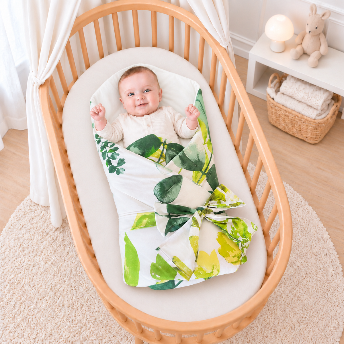 Duéa — Nid bébé rigidifié réversible avec nœud